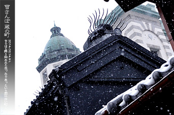 川越 埼玉りそな銀行 雪さんぽ